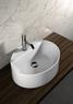 Lavabo ovale 50 da appoggio monoforo OL-LIL42O5101 - Bagno Italiano
