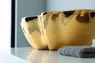 SEASTAR lavabo d'appoggio white&gold - Bagno Italiano