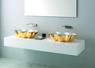 SEASTAR lavabo d'appoggio white&gold - Bagno Italiano