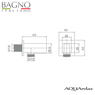 presa acqua duplex quadra AQUArelax, in ottone cromato - Bagno Italiano