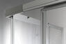 BRIO Box doccia Angolare scorrevole finitura argento satinato 70-70 cm acrilico (misura 62/72-80/90 h.185) - Bagno Italiano