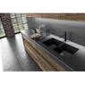 AM86.20ST Elegance Lavandino cucina a due vasche finitura ultrametal 14 concrete SOTTO-TOP - Bagno Italiano