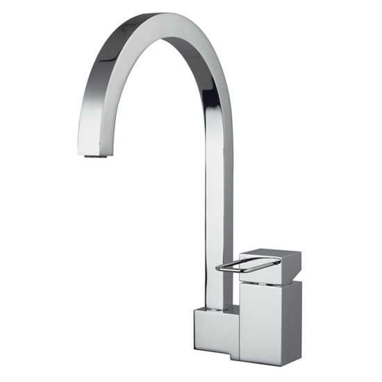 QUADRA MQLB109P rubinetto monocomando monoforo orizzontale lavello bocca a P - Bagno Italiano