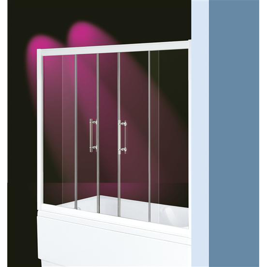 ZED BATH Sopravasca finitura cromo 190 cm trasparente (misura 185/190 h.140) - Bagno Italiano