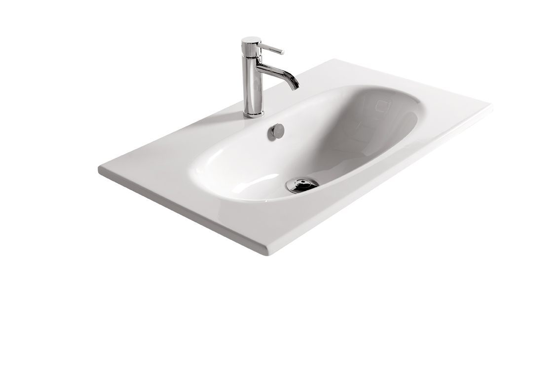 ERGO 7101 lavabo cm 75x45xh1,8, monoforo - Bagno Italiano