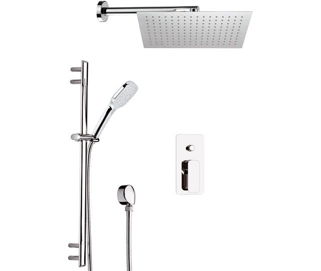 TIARA set doccia completo con soffione in acciaio inox - Bagno Italiano