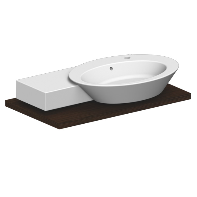 WISH SHELF SX lavabo da appoggio o sospeso - Bagno Italiano