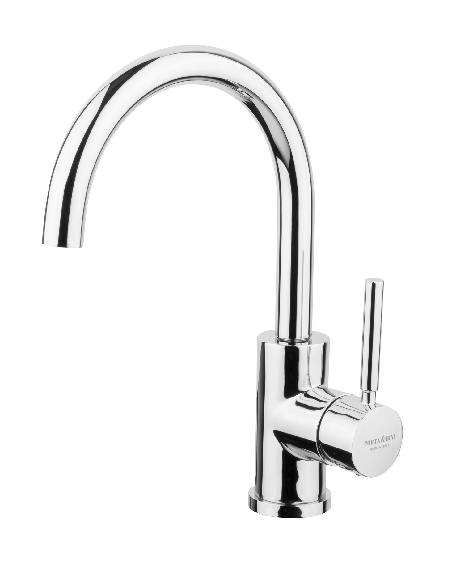 FORMA Monocomando lavabo canna alta con piletta click-clack - Bagno Italiano