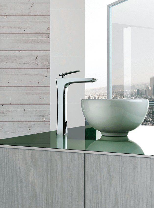 JULIA miscelatore lavabo alto con bocca mm 152 e scarico - Bagno Italiano