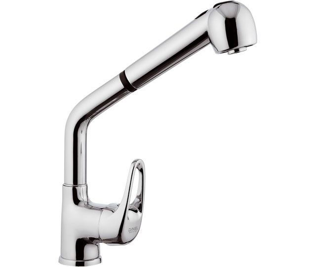 ECO Miscelatore lavello monoforo bocca alta con doccia estraibile - Bagno Italiano