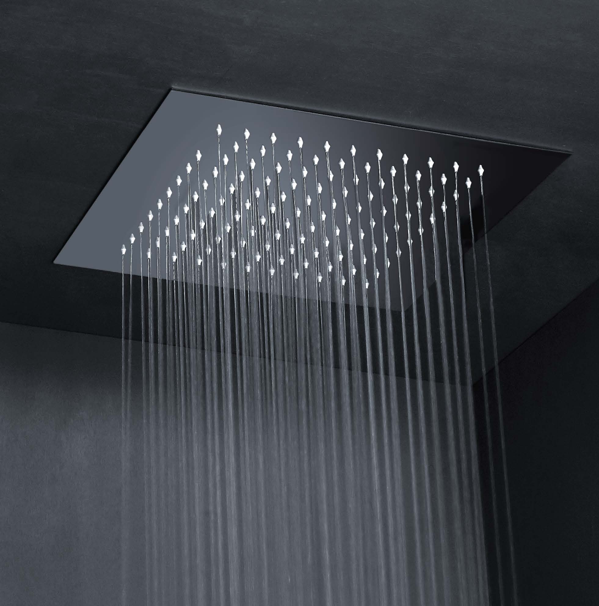 RAIN-S Soffione quadro in acciaio inox anticalcare - Bagno Italiano