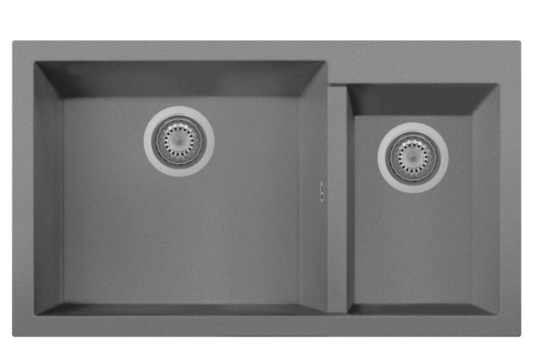ONE 86.20 Lavandino cucina a due vasche finitura micro ultragranit 98 bianco installazione sottotop - Bagno Italiano