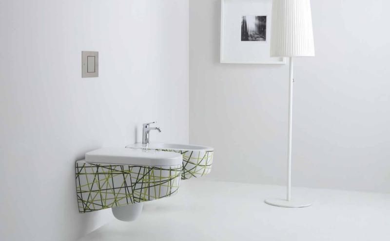 SHAPE vaso + bidet sospesi nest verde - Bagno Italiano