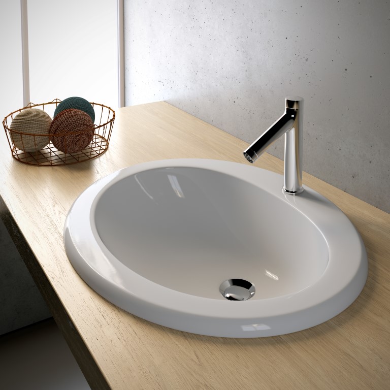 EXPORT Lavabo incasso soprapiano monoforo - Bagno Italiano