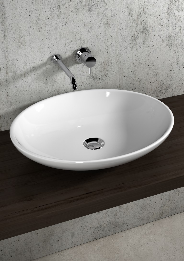 Lavabo ovale 59 da appoggio LIL4B59001 - Bagno Italiano