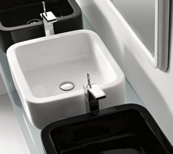 SOHO lavabo d'appoggio rettangolare 450x500 mm. - Bagno Italiano