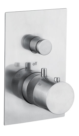 DMB Miscelatore vasca/doccia incasso termostatico inox 316L con regolatore di flusso - Bagno Italiano