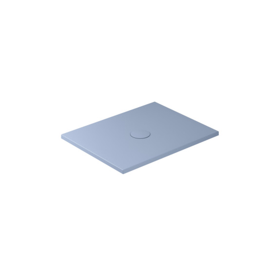 FOLIA Piatto doccia ceramica rettangolare cm. 90x70 finitura grigio mat altezza 3cm - Bagno Italiano