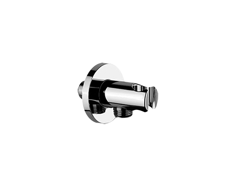 WELLNESS Presa ad acqua minimal tonda in ottone con supporto fisso - Bagno Italiano