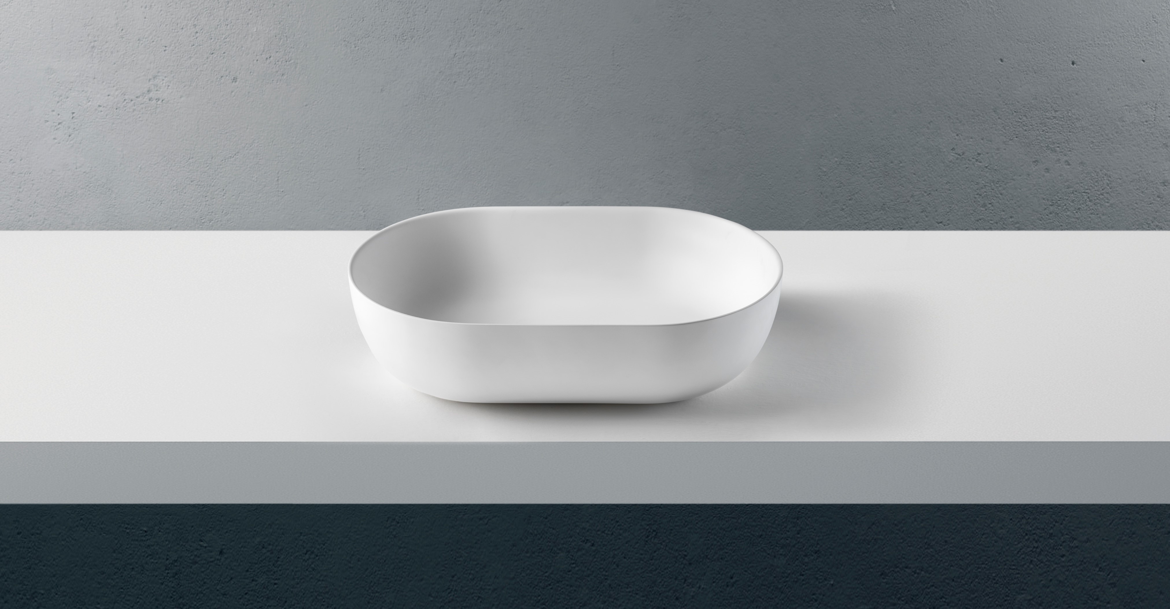 SOLID SURFACE - CORIAN Lavabo da appoggio cm 60 finitura bianco - Bagno Italiano