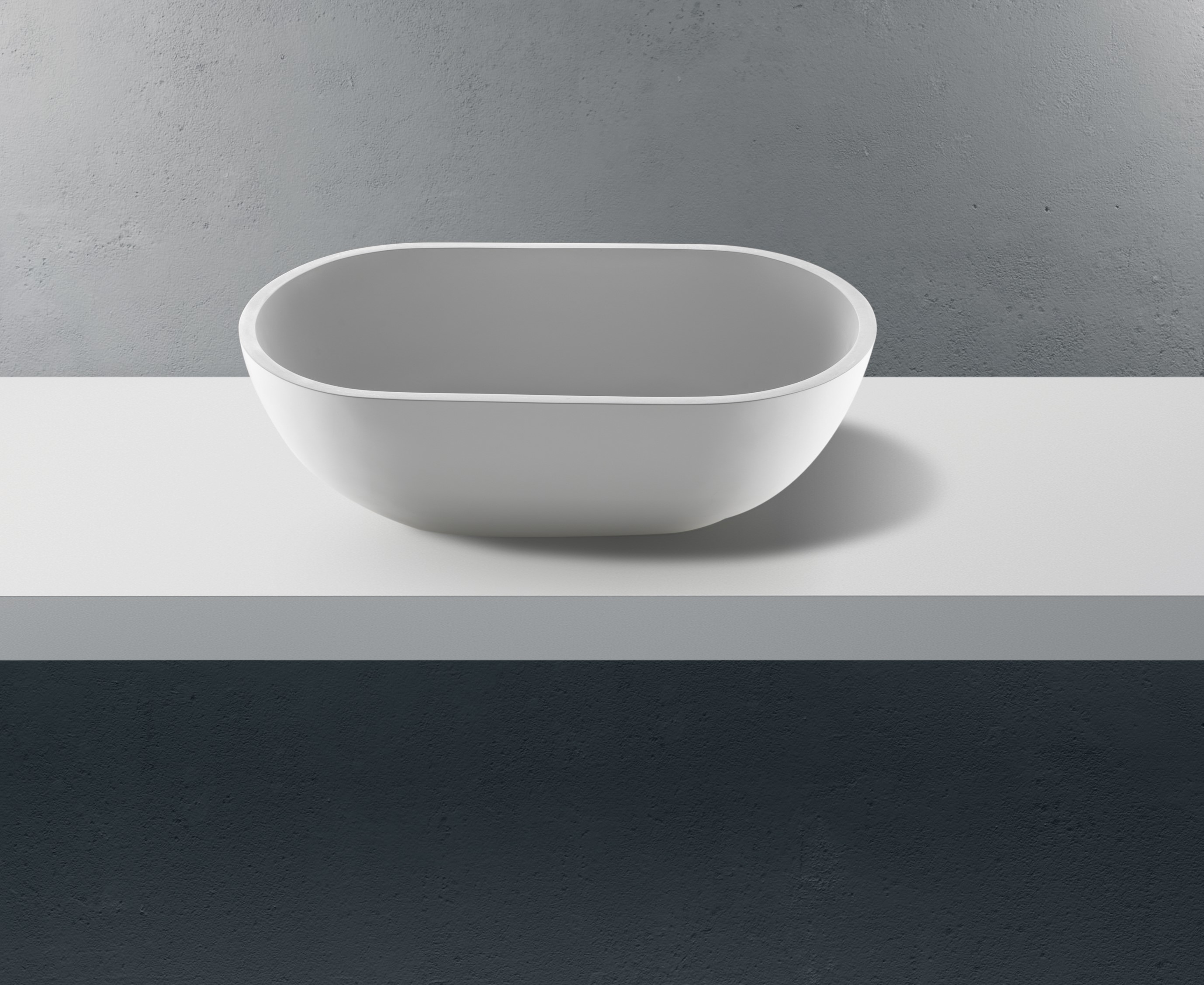 SOLID SURFACE - CORIAN Lavabo da appoggio cm 65 finitura bianco - Bagno Italiano