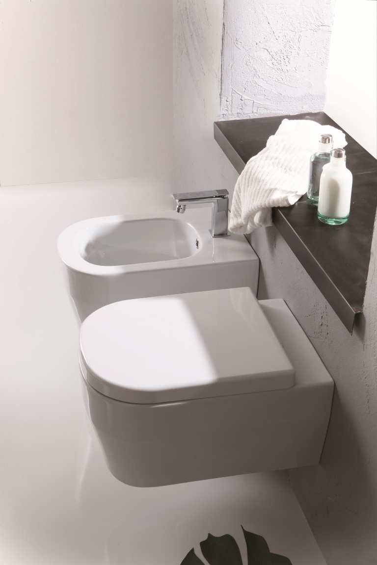TUTTO-EVO vaso rimeless + coprivaso +bidet sospeso rimeless - Bagno Italiano