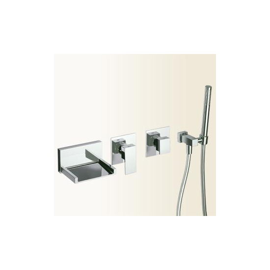 Vasche da bagno rubinetto Set doccia cascata rubinetto rubinetto vasche con handbrasue 
